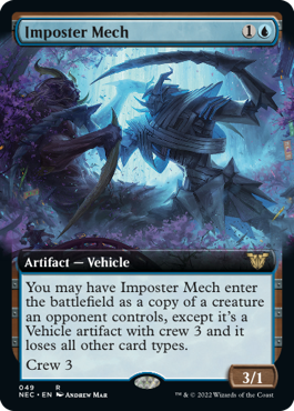 Imposter Mech Extended Art Neon Dynasty Commander #049