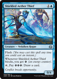 Shielded Aether Thief MTG Aether Revolt #044