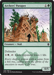 Archers' Parapet #128 MTG Khans Of Tarkir Single