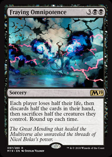 Fraying Omnipotence MTG Single | Core Set 2019 #097