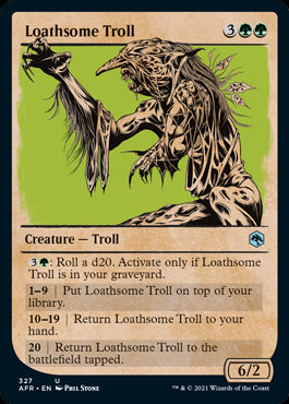 Loathsome Troll Rulebook Frame #327 | Adventures in the Forgotten RealmsSingles