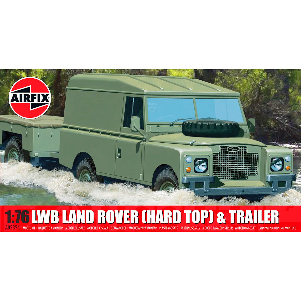 Airfix Hard Top LWB Land Rover & Trailer Model Kit