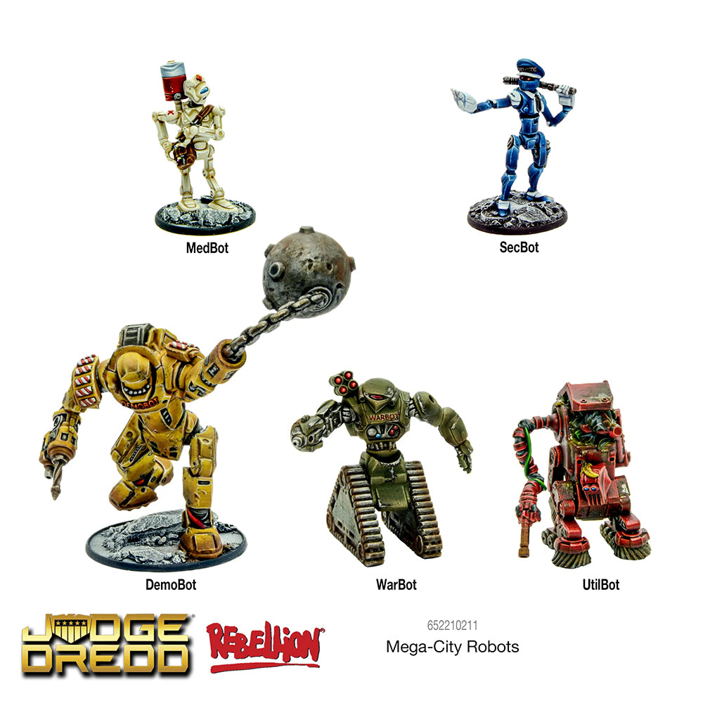 Mega-City Robots | Judge Dredd Gaming Minis – Mighty Lancer Games