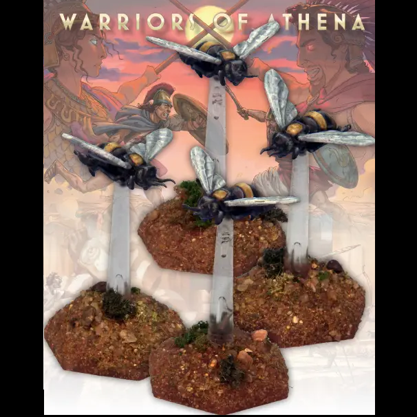North Star Mythic Bees metal miniatures pack of four for Warriors of Athena 28mm scale creatures