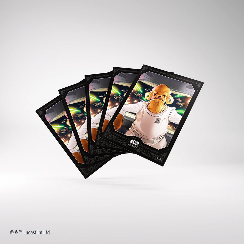 Star Wars Unlimited Admiral Ackbar Art Sleeves Fanned