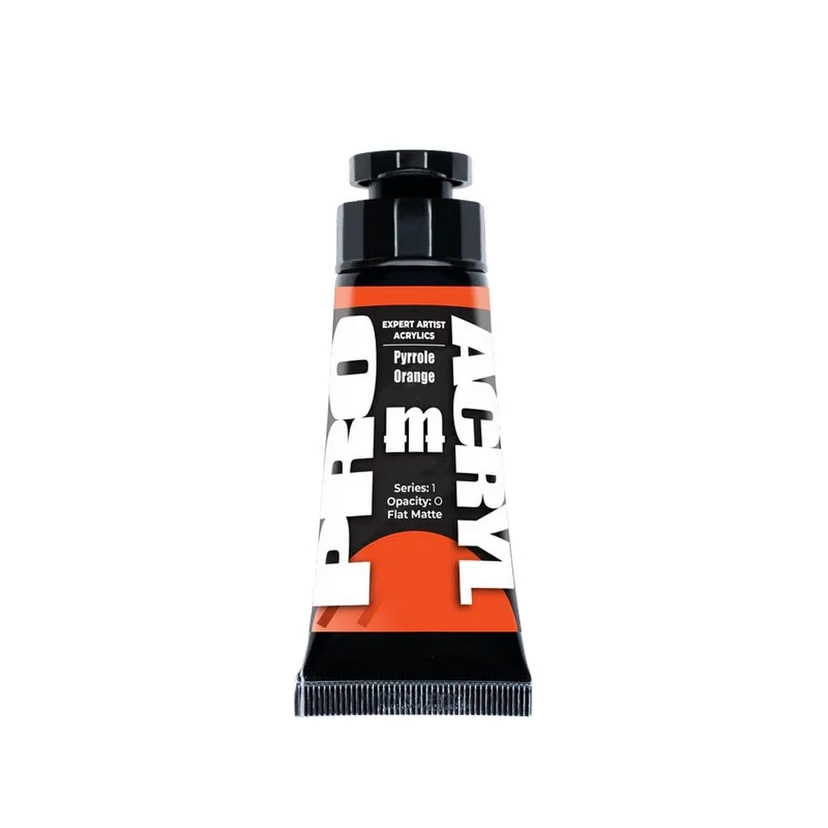 Pro Acryl Expert Acrylics Pyrrole Orange 30ml Series 1 Artist Acrylic Paint Tube