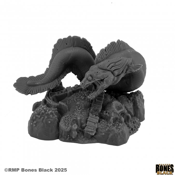 Reaper Miniatures Giant Moray Eel Bones Black 25mm heroic scale unpainted miniature