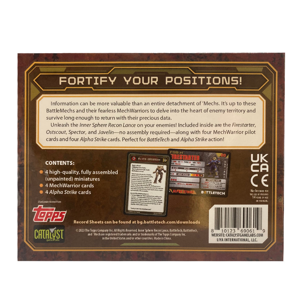 Inner Sphere Recon Lance Contents