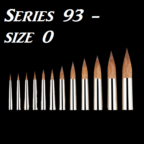 Series 93 pure sable spotters Size 0 by Rosemary & Co