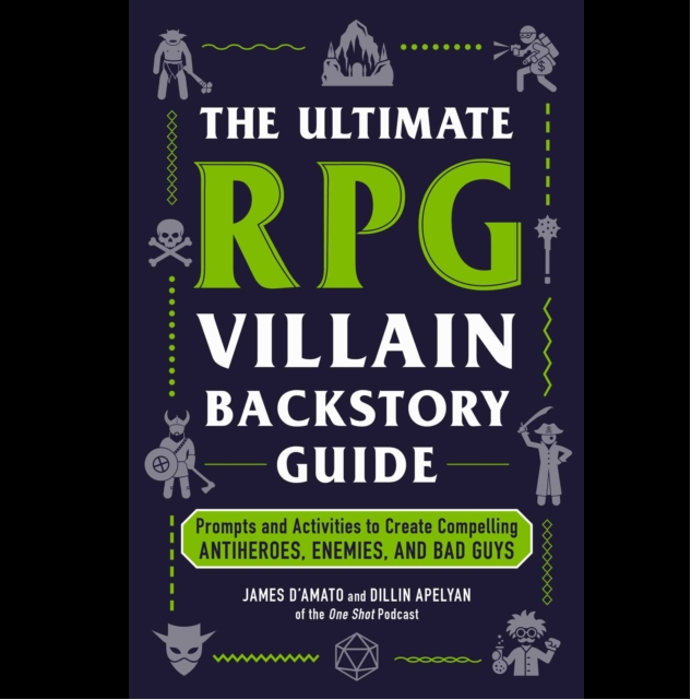 The Ultimate RPG Villain Backstory Guide paperback roleplaying game writing resource book cover