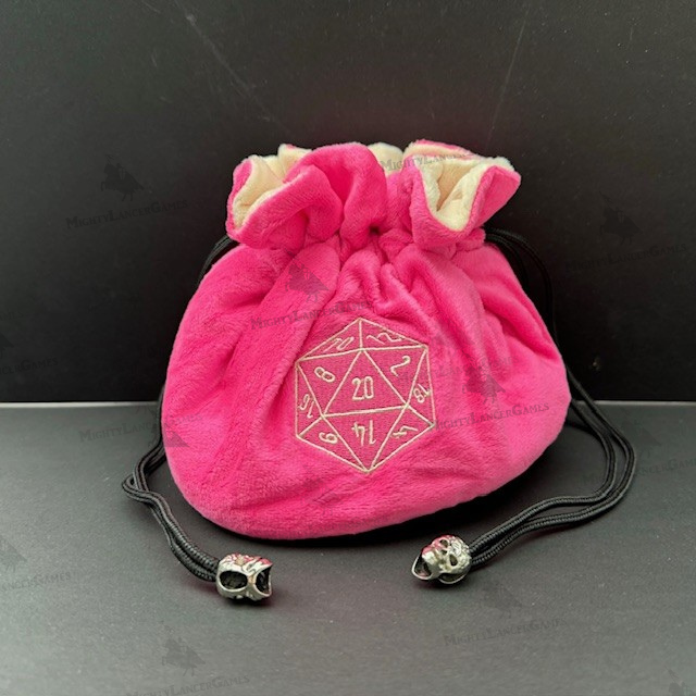 Pink Large Dice Sack - Mystery Dice Goblin