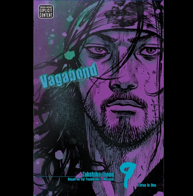 Vagabond VIZBIG Edition Volume 9 manga paperback by Takehiko Inoue samurai historical epic graphic novel Yoshioka rematch duel arc cover art