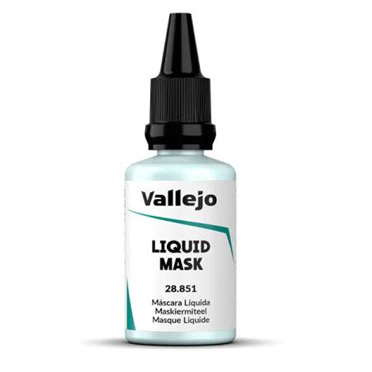 Vallejo Liquid Mask 32ml. Vallejo Liquid Mask bottle on a white background