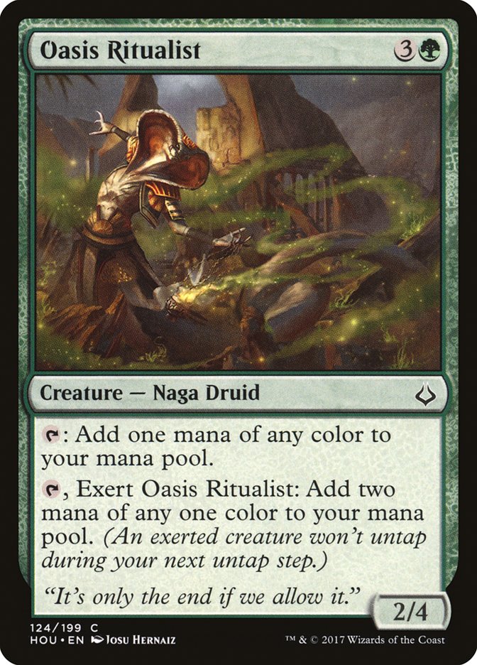 Hour of Devastation Oasis Ritualist #124 Card Front