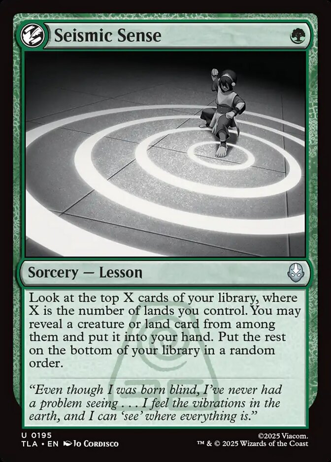 Seismic Sense Avatar The Last Airbender #195 MTG Single Card Front