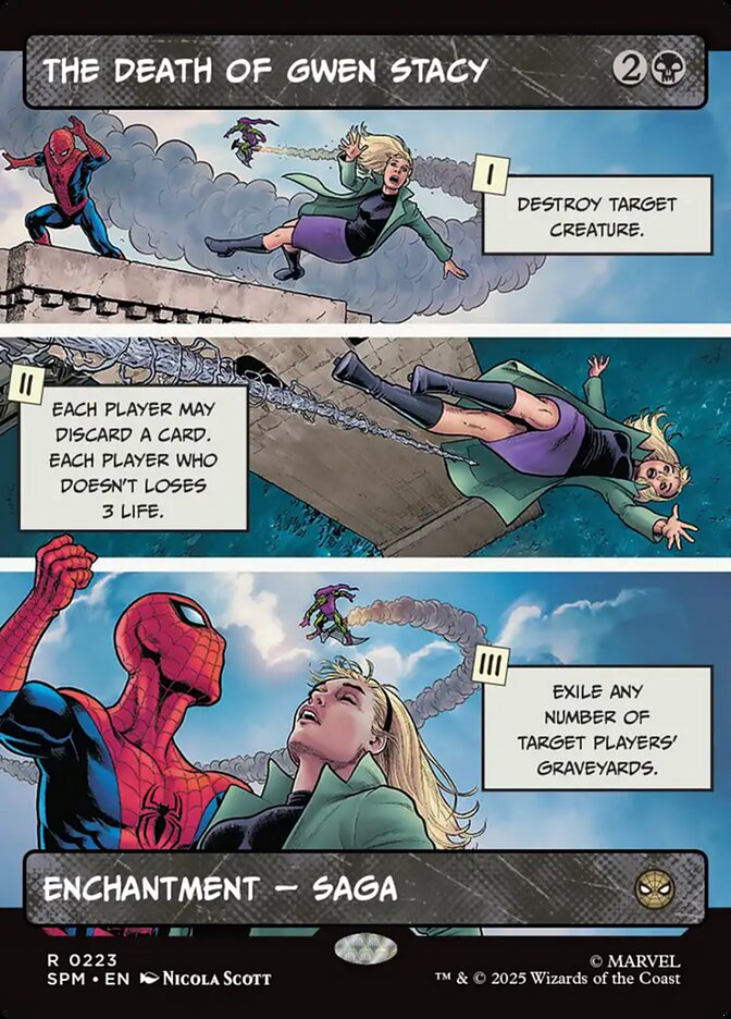 The Death of Gwen Stacy Borderless Panel - Spider-Man #223