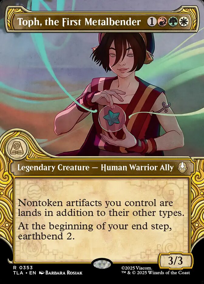 Elemental Frame Toph, the First Metalbender Avatar The Last Airbender #353 MTG Single Card Front