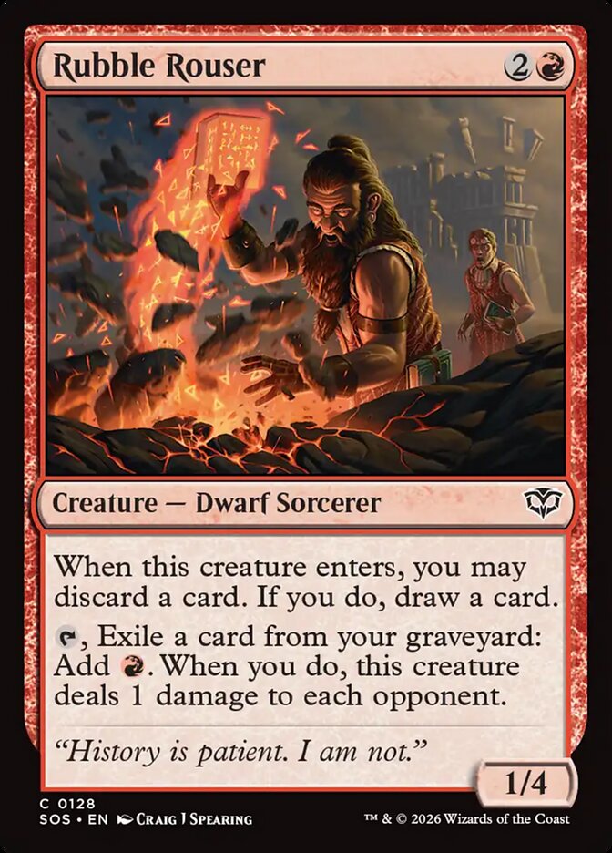 Rubble Rouser Secrets of Strixhaven #128Card Front