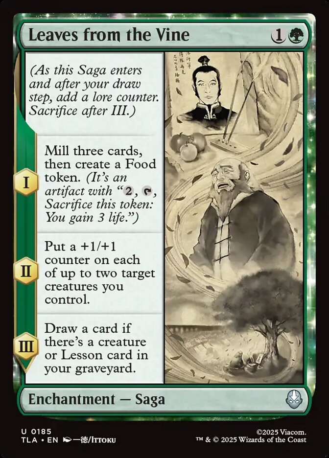 Leaves from the Vine Avatar The Last Airbender #185 MTG Single Card Front