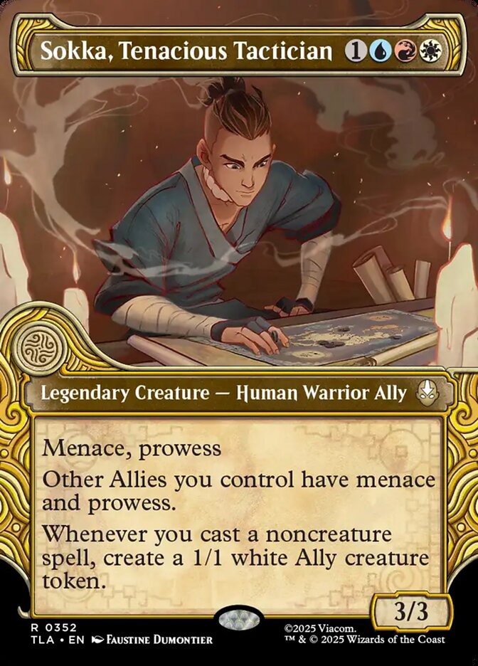 Elemental Frame Sokka, Tenacious Tactician Avatar The Last Airbender #352 MTG Single Card Front