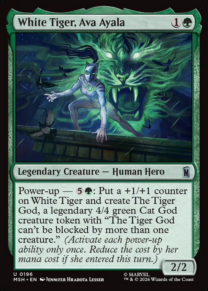 Marvel Superheroes White Tiger, Ava Ayala Card Front