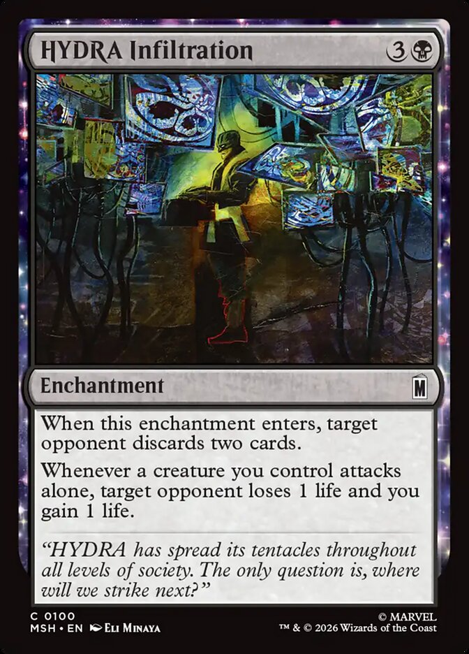 Marvel Superheroes HYDRA Infiltration Card Front