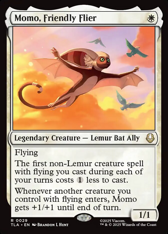Momo, Friendly Flier Avatar The Last Airbender #029 MTG Single Card Front