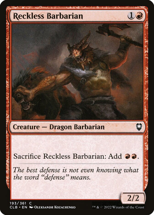 Reckless Barbarian - Commander L...