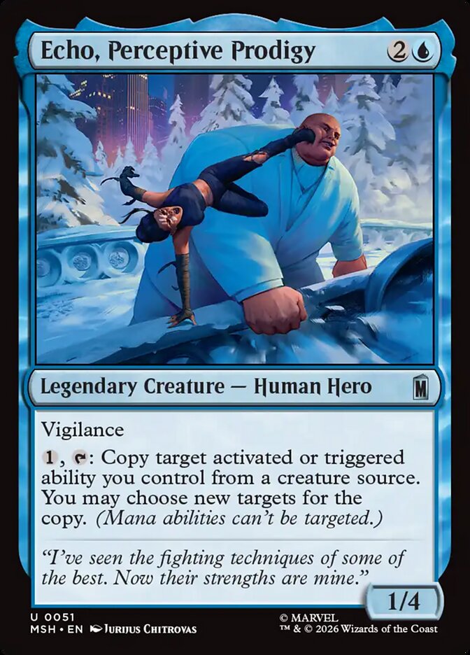 Marvel Superheroes Echo, Perceptive Prodigy Card Front