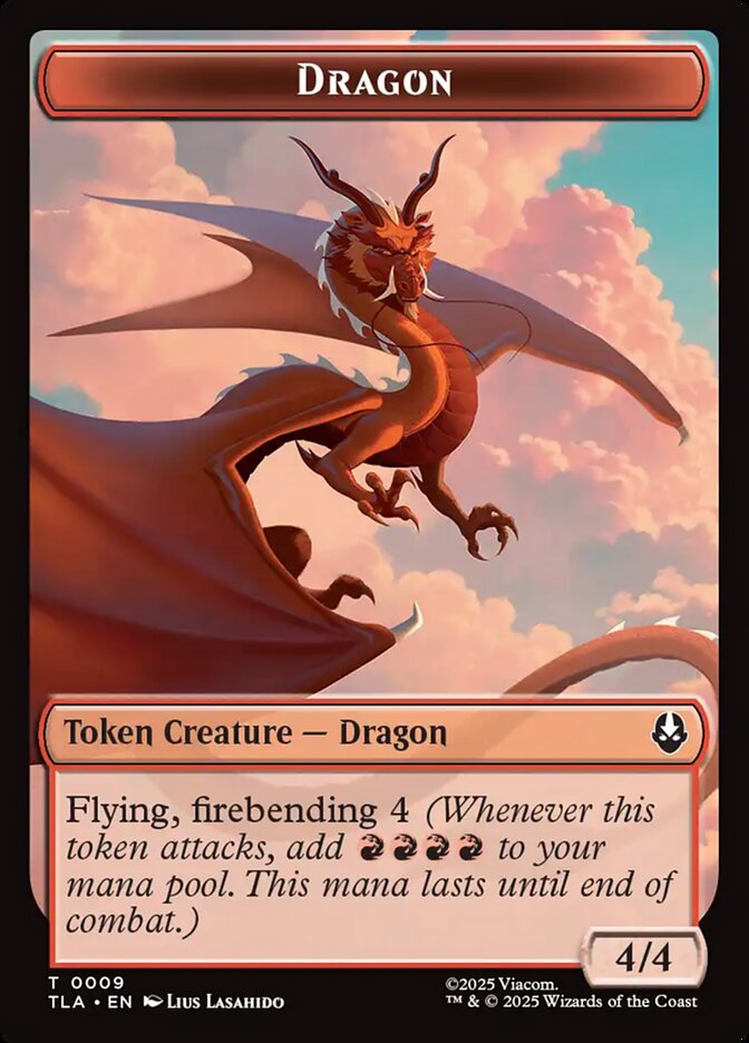 Dragon Avatar The Last Airbender Token #009 MTG Single Card Front