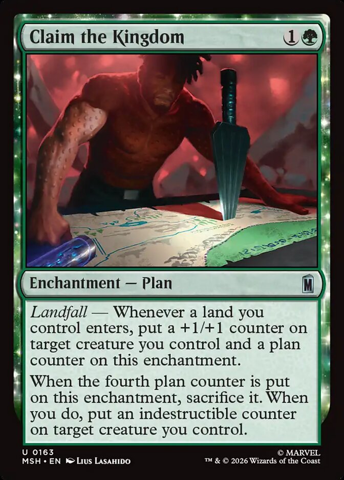 Marvel Superheroes Claim the Kingdom Card Front