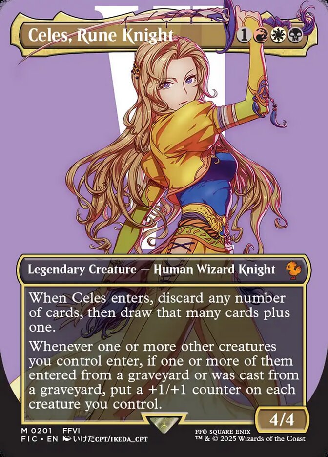 Celes, Rune Knight Final Fantasy Commander #201 Card Front