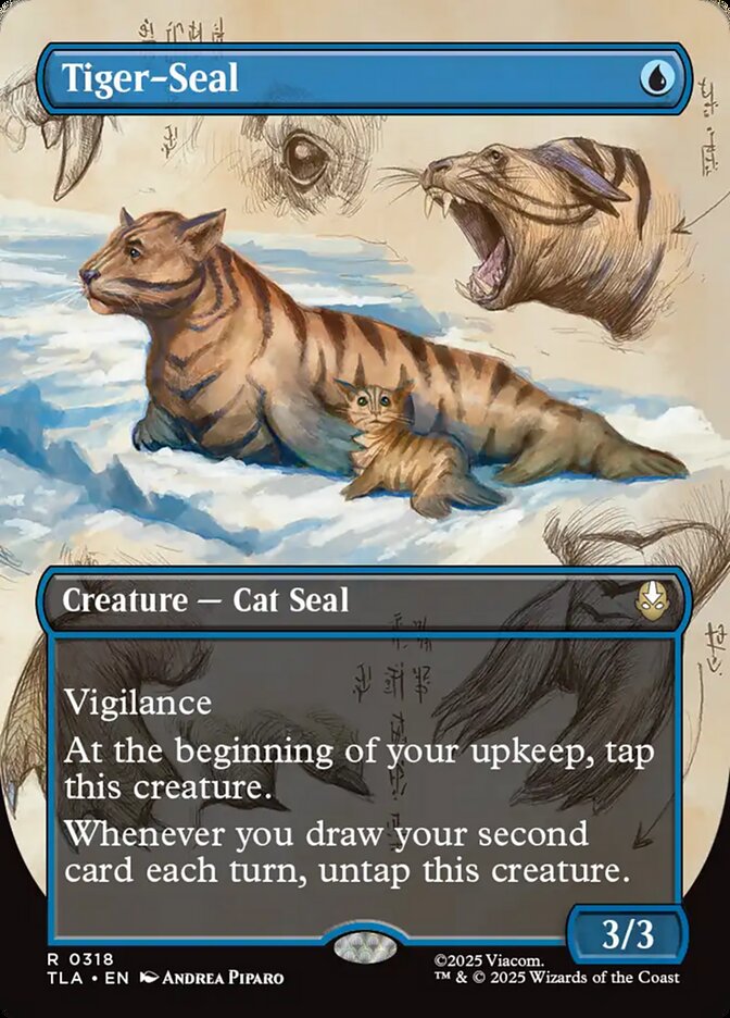 Borderless Field Notes Tiger-Seal Avatar The Last Airbender #318 MTG Single Card Front