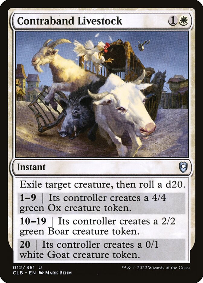 Contraband Livestock - Commander Legends #012 Card Front