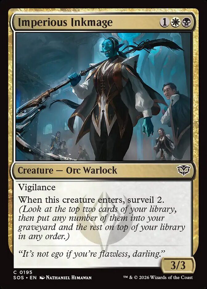 Imperious Inkmage Secrets of Strixhaven #195Card Front