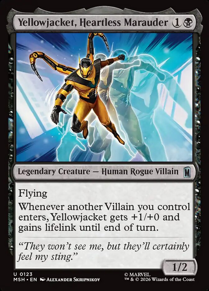 Marvel Superheroes Yellowjacket, Heartless Marauder Card Front