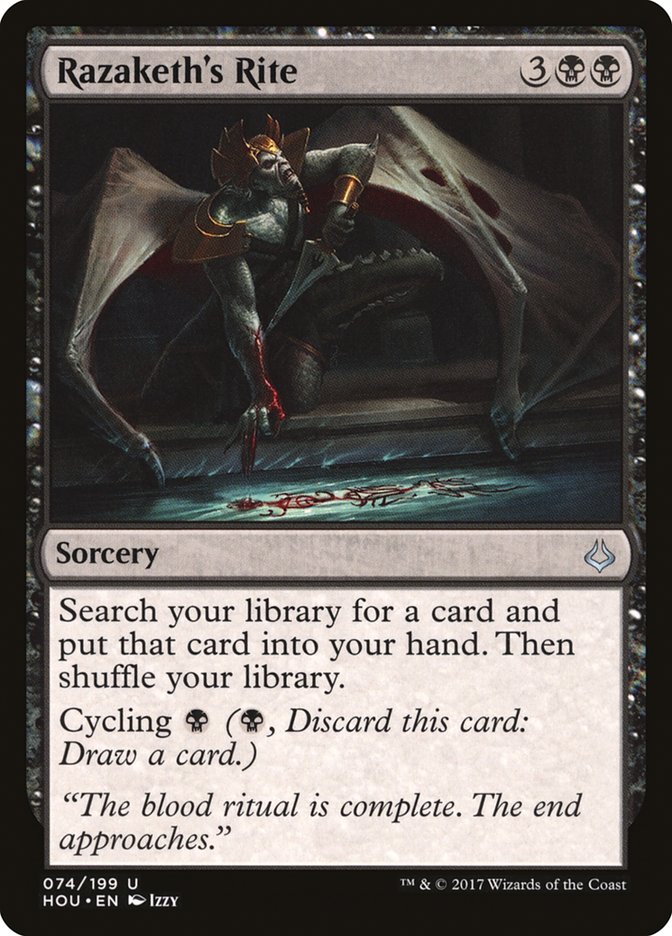 Hour of Devastation Razaketh's Rite #074 Card Front