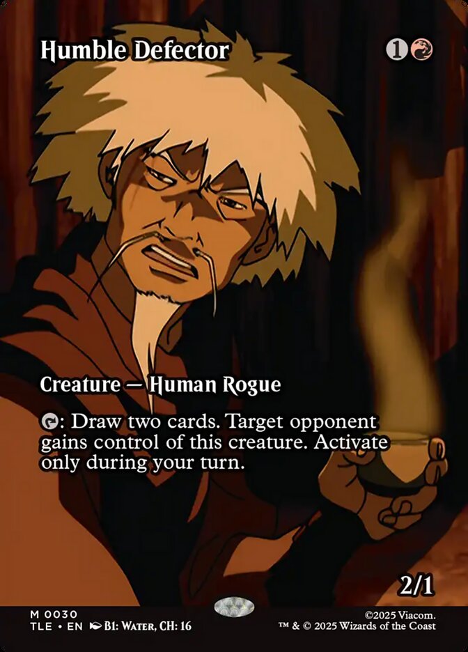 Borderless Source Material Humble Defector Avatar The Last Airbender #030 MTG Single Card Front