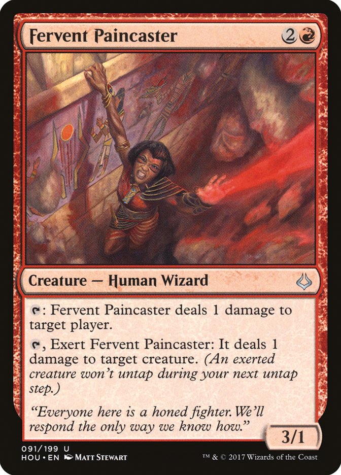 Hour of Devastation Fervent Paincaster #091 Card Front