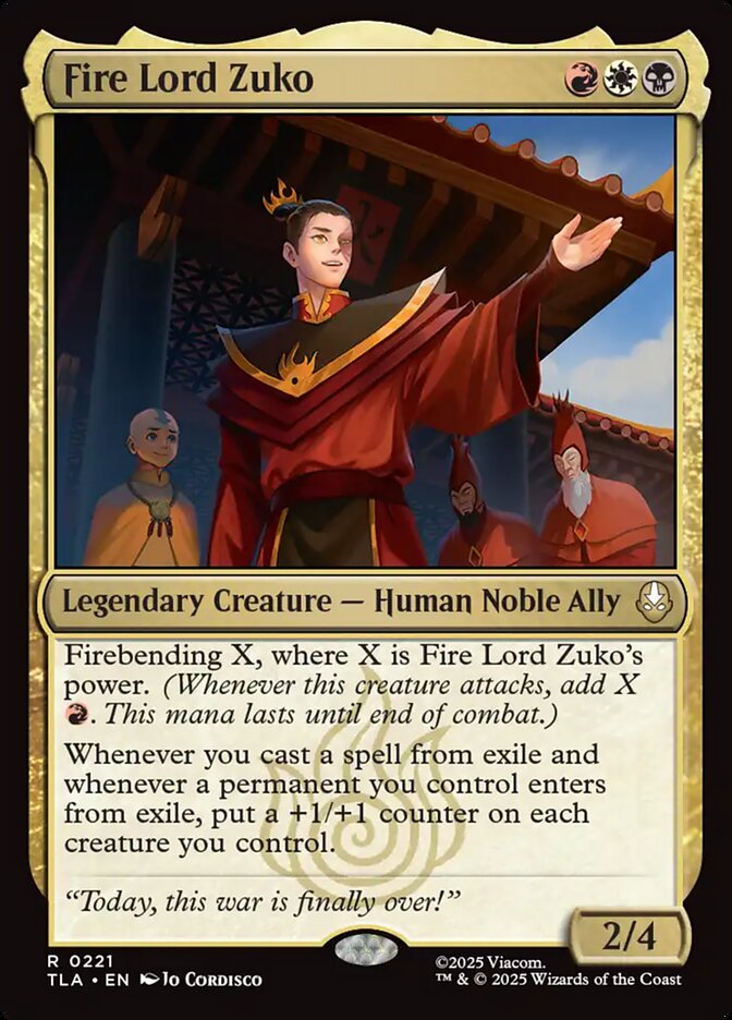 Fire Lord Zuko Avatar The Last Airbender #221 MTG Single Card Front
