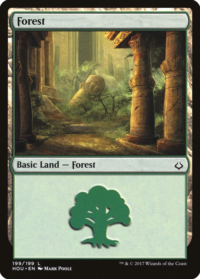 Hour of Devastation Forest #199 Card Front