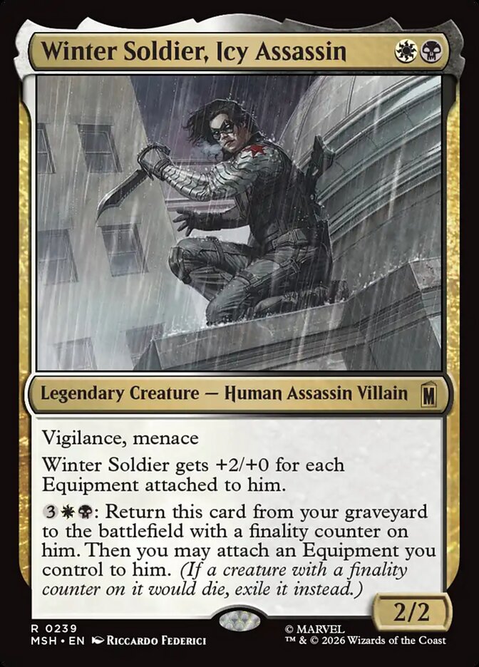 Marvel Superheroes Winter Soldier, Icy Assassin Card Front