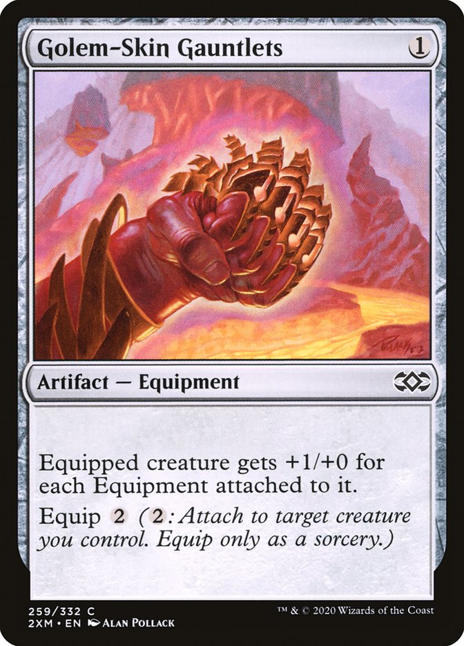 Golem-Skin Gauntlets Double Masters #259 Card Front