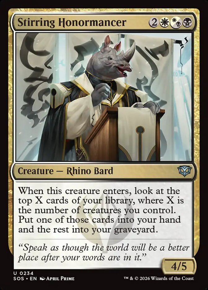 Stirring Honormancer Secrets of Strixhaven #234Card Front