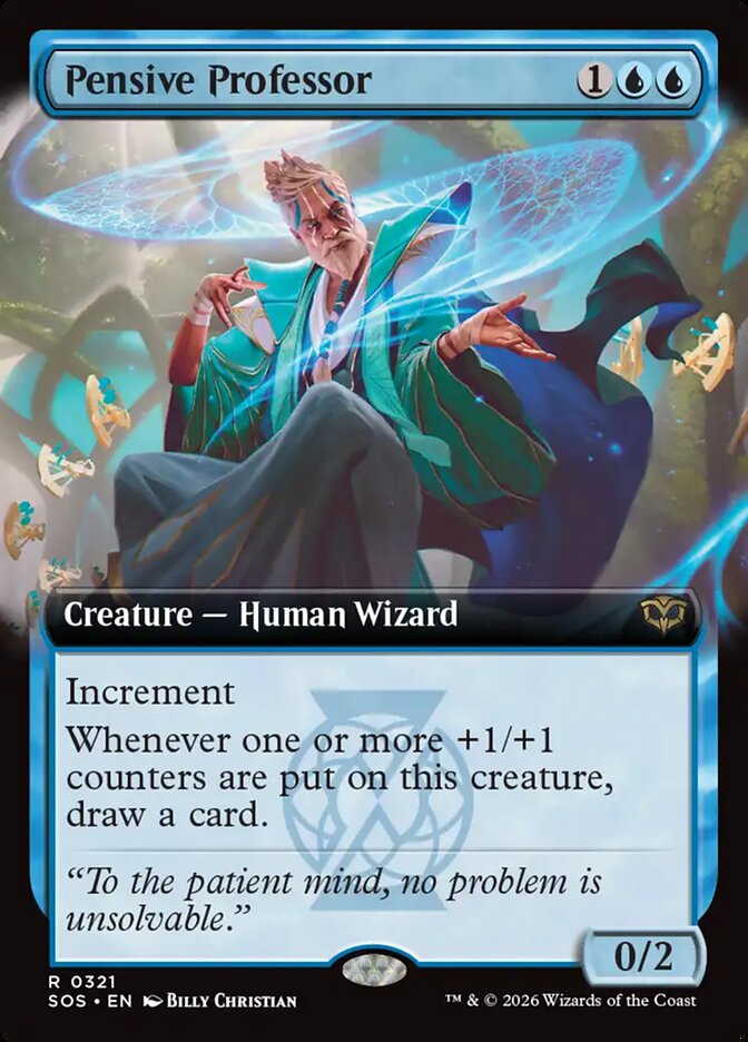Pensive Professor Secrets of Strixhaven Extended Art #321Card Front