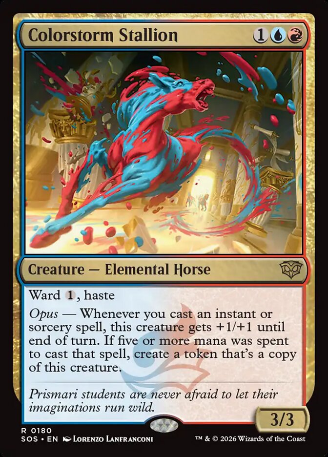 Colorstorm Stallion Secrets of Strixhaven #180Card Front