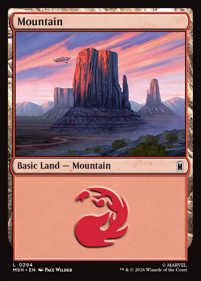 Marvel Superheroes Mountain Card Front