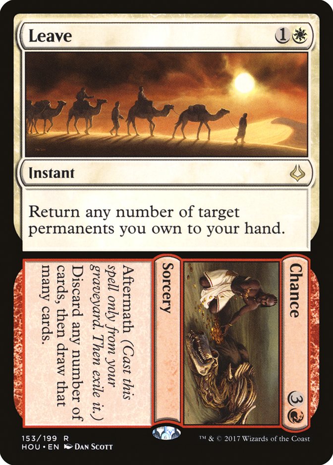 Hour of Devastation Leave // Chance #153 Card Front