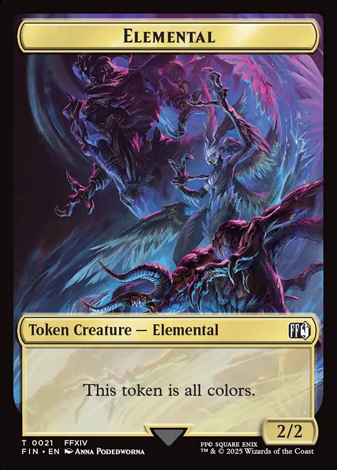 Final Fantasy Elemental Token #021 Card Front