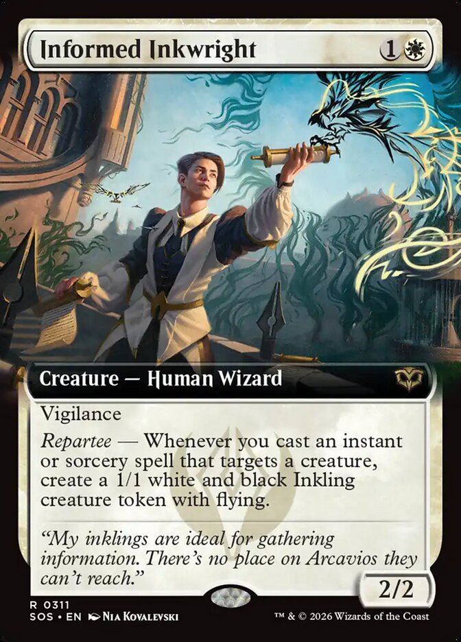 Informed Inkwright Secrets of Strixhaven Extended Art #311Card Front